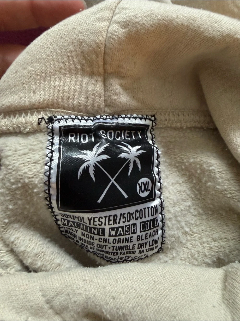 Oversized Cream Graphic Hoodie with Floral Accent